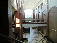 Newly painted campus interior.